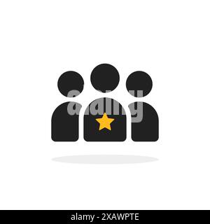 icona di persone semplici come il vincitore o il leader Illustrazione Vettoriale