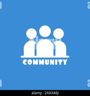 semplice icona della community come la squadra Illustrazione Vettoriale