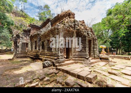 Wat Pho (o Wat Phu) rovina del tempio sito UNESCO, Champasak, Laos Foto Stock