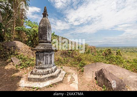 Wat Pho (o Wat Phu) rovina del tempio sito UNESCO, Champasak, Laos Foto Stock