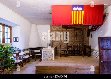 Ramon Llull, monastero di Miramar, Valldemossa, fondato nel 1276 da Jaume II, su richiesta di Ramon Llull, Maiorca, isole baleari, spagna Foto Stock