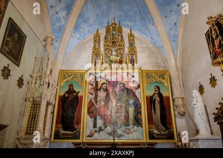 Monastero di Miramar, oratorio del 1877, Valldemossa, Sierra de Tramuntana, Maiorca, Spagna. Foto Stock