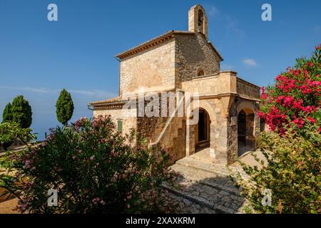 Monastero di Miramar, oratorio del 1877, Valldemossa, Sierra de Tramuntana, Maiorca, Spagna. Foto Stock