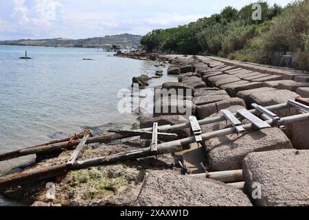 Vasto Marina - Scogliera artificiale di Cungarelle Foto Stock