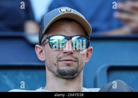 Kansas City, Kansas, Stati Uniti. 8 giugno 2024. Fan prima della partita tra Sporting Kansas City e Seattle Sounders FC al Children's Mercy Park di Kansas City, Kansas. David Smith/CSM/Alamy Live News Foto Stock