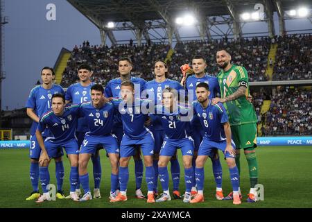 Empoli, Italia. 9 giugno 2024. Italia squadra durante l'amichevole 2024 tra Italia e Bosnia ed Erzegovina allo Stadio Carlo Castellani - Sport, calcio - Empoli, Italia - domenica 8 giugno 2024 (foto di massimo Paolone/LaPresse) crediti: LaPresse/Alamy Live News Foto Stock