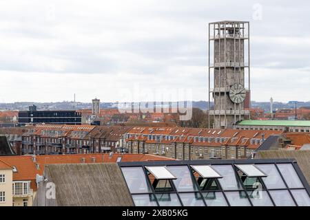 Torre del Municipio di Aarhus, Danimarca Foto Stock