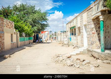 Tipica strada centrale di Hargeisa, Somaliland, Somalia Foto Stock