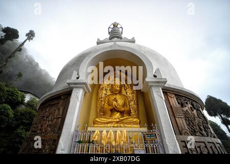 Darjeeling, Bengala Occidentale, India. 8 giugno 2024. Idol struttura di Lord Budhha vista al Monastero della Pagoda della Pace di Darjeeling (immagine di credito: © Avishek Das/SOPA Images via ZUMA Press Wire) SOLO USO EDITORIALE! Non per USO commerciale! Foto Stock