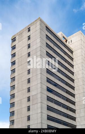 Ex uffici HSBC all'alto grattacielo di Nelson Gate - un edificio architettonico brutalista nel centro di Southampton, Hampshire, Inghilterra, Regno Unito Foto Stock