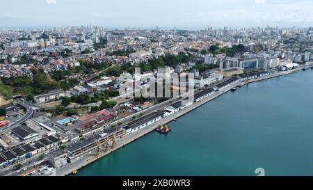 Porto di salvador salvador, bahia, brasile - 6 novembre 2023: Veduta del porto della città di Salavdor. SALVADOR BAHIA BRASILE Copyright: XJoaxSouzax 061123JOA4311830 Foto Stock