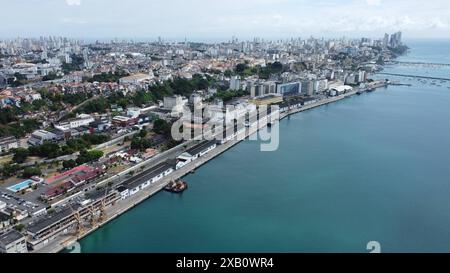 Porto di salvador salvador, bahia, brasile - 6 novembre 2023: Veduta del porto della città di Salavdor. SALVADOR BAHIA BRASILE Copyright: XJoaxSouzax 061123JOA4311831 Foto Stock