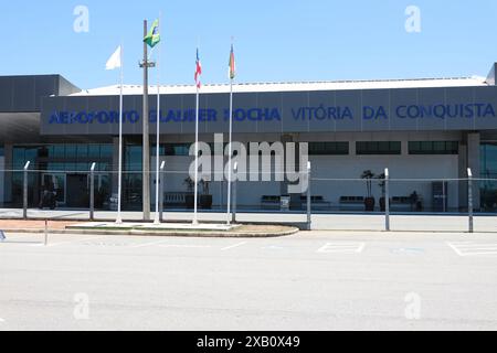 Aeroporto Vitoria da conquista vitoria da conquista, bahia, brasile - 11 novembre 2023: Veduta dell'aeroporto Glauber Rocha nella città di Vitoria da conquista. VITORIA DA CONQUISTA BAHIA BRASILE COPYRIGHT: XJOAXSOUZAX 111123JOA4311720 Foto Stock