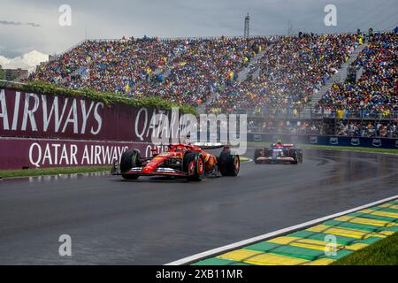 Montreal, Canada, 09 giugno, Charles Leclerc, di Monaco compete per la Ferrari. Giorno della gara, round 09 del campionato di Formula 1 2024. Crediti: Michael Potts/Alamy Live News Foto Stock