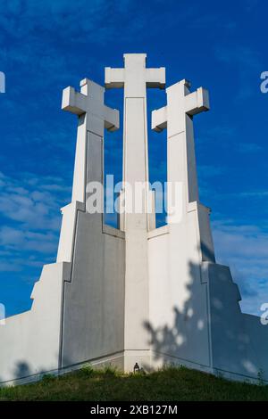 Tre croci, un monumento a Vilnius, Lituania Foto Stock