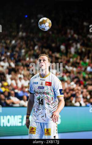 Omar Ingi Magnusson (SC Magdeburg, #14) GER, SC Magdeburg vs. Aalborg Handbold, Handball, EHF Champions League, Halbfinale 1, Saison 2023/2024, 08.06.2024 foto: Eibner-Pressefoto/Marcel von Fehrn Foto Stock