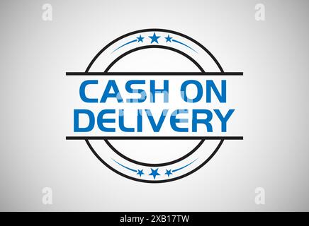 Design dell'icona dell'etichetta grafica Cash on Delivery per il marketing aziendale Illustrazione Vettoriale