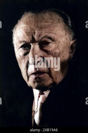 Adenauer, Konrad, 5.1.1876 - 19.4.1967, politico tedesco (CDU), INFORMAZIONI-DIRITTI-AGGIUNTIVI-DI-LIQUIDAZIONE-NON-DISPONIBILI Foto Stock