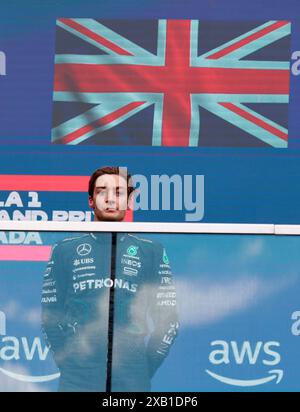 Montreal, Kanada. 9 giugno 2024. 09.06.2024, circuito Gilles-Villeneuve, Montreal, FORMULA 1 AWS GRAND PRIX DU CANADA 2024, nella foto 3° posto per George Russell (GBR), Mercedes-AMG Petronas Formula One Team Credit: dpa/Alamy Live News Foto Stock