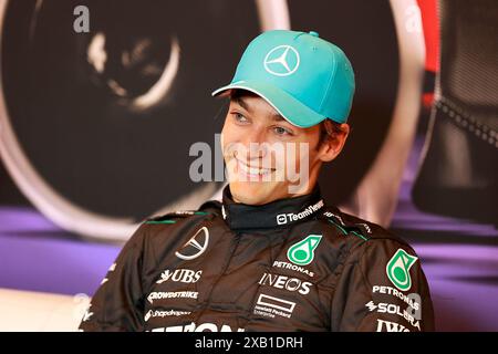 Montreal, Kanada. 9 giugno 2024. 09.06.2024, circuito Gilles-Villeneuve, Montreal, FORMULA 1 AWS GRAND PRIX DU CANADA 2024, nella foto 3° posto per George Russell (GBR), Mercedes-AMG Petronas Formula One Team Credit: dpa/Alamy Live News Foto Stock