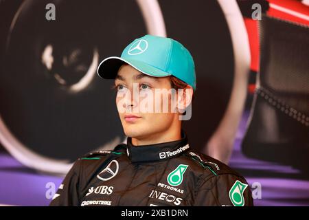 Montreal, Kanada. 9 giugno 2024. 09.06.2024, circuito Gilles-Villeneuve, Montreal, FORMULA 1 AWS GRAND PRIX DU CANADA 2024, nella foto 3° posto per George Russell (GBR), Mercedes-AMG Petronas Formula One Team Credit: dpa/Alamy Live News Foto Stock