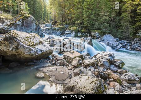 Geografia / viaggi, Austria, Tirolo, Oetz, rapido del fiume Oetztaler nella valle di Oetz, Oetz, ULTERIORI-DIRITTI-CLEARANCE-INFO-NOT-AVAILABLE Foto Stock