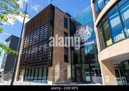 Queen Elizabeth House, hub governativo del Regno Unito a Edimburgo, Scozia Foto Stock