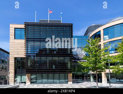 Queen Elizabeth House, hub governativo del Regno Unito a Edimburgo, Scozia Foto Stock