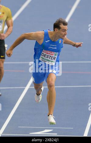 Roma, Italia. 10 giugno 2024. L'italiano Dario Dester gareggia 100m Decathlon maschile durante la 26a edizione dei Campionati europei di atletica leggera di Roma 2024 allo Stadio Olimpico di Roma, Italia - lunedì 10 giugno 2024 - Sport, Atletica (foto di Fabrizio Corradetti/LaPresse) crediti: LaPresse/Alamy Live News Foto Stock