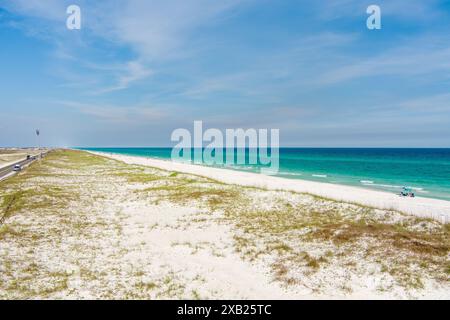 Veduta aerea della spiaggia di Pensacola, Florida Foto Stock