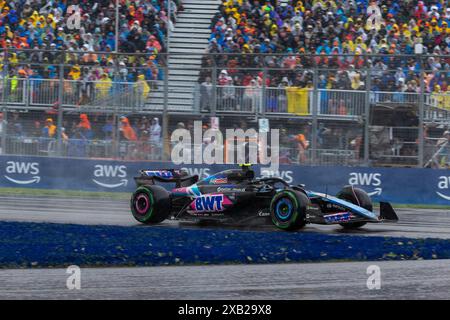 Montreal, Canada. 9 giugno 2024. Pierre Gasly di Francia alla guida del (10) BWT Alpine F1 Team A524 Renault, durante il GP du Canada, Formula 1, sul circuito Gilles Villeneuve. Crediti: Alessio Morgese/Alessio Morgese/Emage/Alamy live news Foto Stock