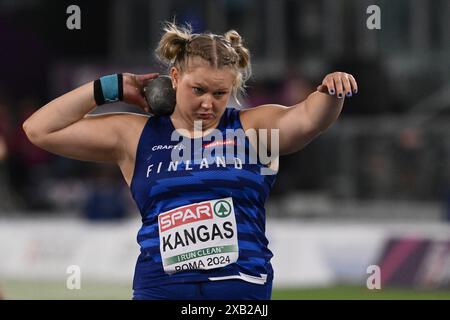 Emilia Kangas durante Shot Put Women Final European Athletics Championships 2024 allo Stadio Olimpico, il 7 giugno 2024 a Roma, Italia. Foto Stock