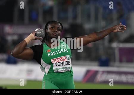 Jessica Inchude durante Shot Put Women Final European Athletics Championships 2024 allo Stadio Olimpico, il 7 giugno 2024 a Roma, Italia. Foto Stock