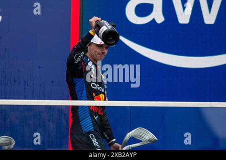 Montreal, Canada. 9 giugno 2024. Max Verstappen dei Paesi Bassi alla guida della (1) Oracle Red Bull Racing RB20 Honda RBPT, durante il GP du Canada, Formula 1, sul circuito Gilles Villeneuve. Crediti: Alessio Morgese/Alessio Morgese/Emage/Alamy live news Foto Stock