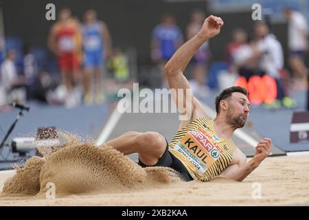 ROM, Italia. 10 giugno 2024. Atletica leggera: Campionati europei, campionati europei: Niklas Kaul, Germania, decathlon, in azione ai campionati europei. Crediti: Michael Kappeler/dpa/Alamy Live News Foto Stock