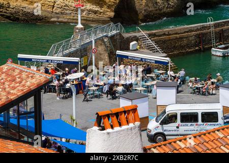 Port des pecheurs, Biarritz Francia Foto Stock