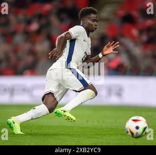 07 giu 2024 - Inghilterra contro Islanda - amichevole internazionale - Wembley. Bukayo Saka in azione. Foto : Mark Pain / Alamy Live News Foto Stock