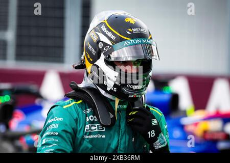 #18 Lance Stroll (CAN, Aston Martin Aramco F1 Team), Gran Premio di F1 del Canada sul circuito Gilles-Villeneuve l'8 giugno 2024 a Montreal, Canada. (Foto di HOCH ZWEI) Foto Stock