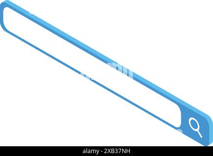 La barra di ricerca vuota è in attesa che il testo venga digitato sulla tastiera Illustrazione Vettoriale