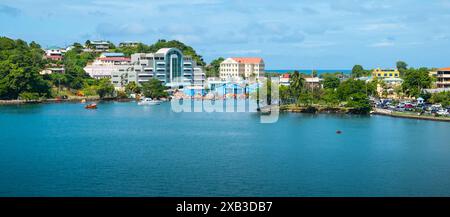 Castries, capitale di Santa Lucia, Caraibi. Foto Stock