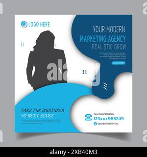 Creative Stylus Social Media Corporate Business Post Design o Wonderful Business Post Templates Illustrazione Vettoriale