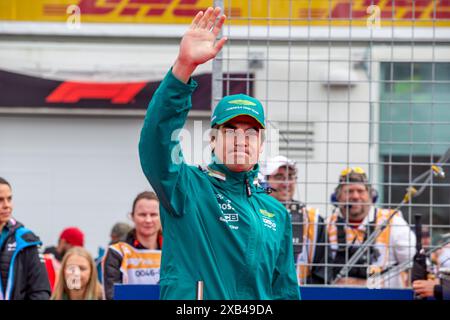 Lance Stroll (CAN) - Aston Martin Aramco F1 Team - Aston Martin AMR24 - Mercedesduring Formula 1 AWS Grand Prix du Canada 2024, Montreal, Quebec, Canada, dal 6 al 9 giugno - Round 9 of 24 of 2024 F1 World Championship Foto Stock