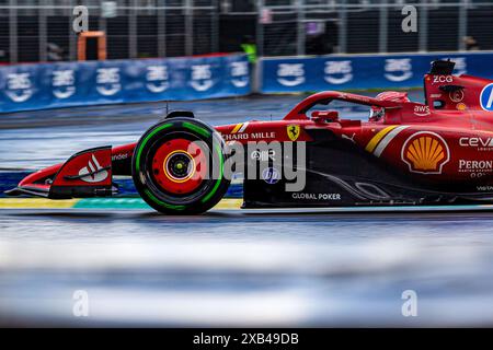 Charles Leclerc (MON) - Scuderia Ferrari - Ferrari SF-24 - Ferrariduring Formula 1 AWS Grand Prix du Canada 2024, Montreal, Quebec, Canada, dal 6 giugno al 9 giugno - Round 9 of 24 of 2024 F1 World Championship Foto Stock