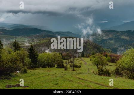 Paesaggio montano nella riserva della biosfera di Golija in Serbia Foto Stock