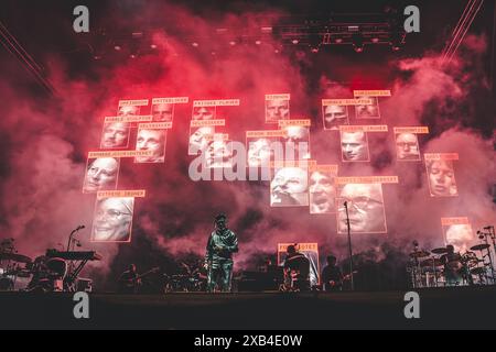 Aarhus, Danimarca. 7 giugno 2024. Il gruppo hop inglese Massive Attack esegue un concerto dal vivo durante il festival di musica danese Northside 2024 ad Aarhus. (Foto: Gonzales Photo - Rolf Meldgaard). Foto Stock