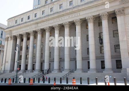 Thurgood Marshall United States Courthouse al 500 di Pearl Street vicino a Foley Square nel centro di Manhattan, New York. Foto Stock