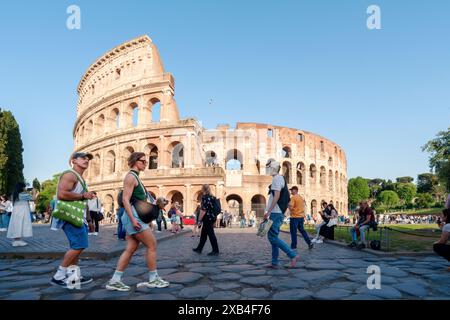 Colosseo Centro storico di Roma, Patrimonio dell'Umanità dell'UNESCO, capitale d'Italia Roma, regione Lazio, Italia, Europa Foto Stock