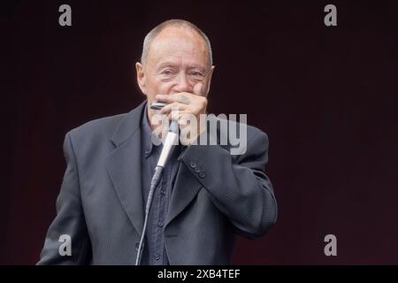 Bernd Kleinow Mundharmonika ist musikalischer Gast bei Thomas Stelzer & Friends SÄSCH - 60 Jahre Das große Jubiläumskonzert zum 60igsten Geburtstag des Dresdner Musikers Thomas Stelzer Open Air in der Freilichtbühne Junge Garde Dresden. *** Bernd Kleinow Mundharmonika è ospite musicale presso Thomas Stelzer Friends SÄSCH 60 Jahre il grande concerto di anniversario per il 60 ° compleanno del musicista di Dresda Thomas Stelzer Open Air presso il palco all'aperto Junge Garde Dresden Foto Stock