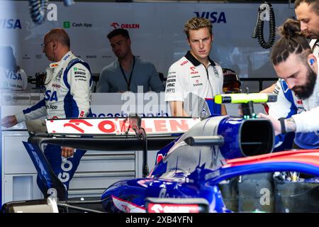 LAWSON Liam (nzl), Visa Cash App RB F1 Team Reserve driver, ritratto durante la Formula 1 AWS Grand Prix du Canada 2024, 9° round del Campionato del mondo di Formula 1 2024 dal 07 al 09 giugno 2024 sul circuito Gilles Villeneuve, a Montreal, Canada Foto Stock