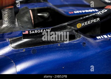 Williams Racing FW46, dettaglio meccanico durante la Formula 1 AWS Grand Prix du Canada 2024, 9° round del Campionato del mondo di Formula 1 2024 dal 07 al 09 giugno 2024 sul circuito Gilles Villeneuve, a Montreal, Canada Foto Stock